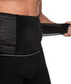 Channo Faja Cinturón Lumbar para Espalda Hombre y Mujer Doble Ajuste Fuerte (Negro, XXL/XXXL)