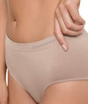 Bragas de Algodón y Bambú para Mujer, Talle Alto, Sin Costuras, Colores Lisos - (Pack 6)