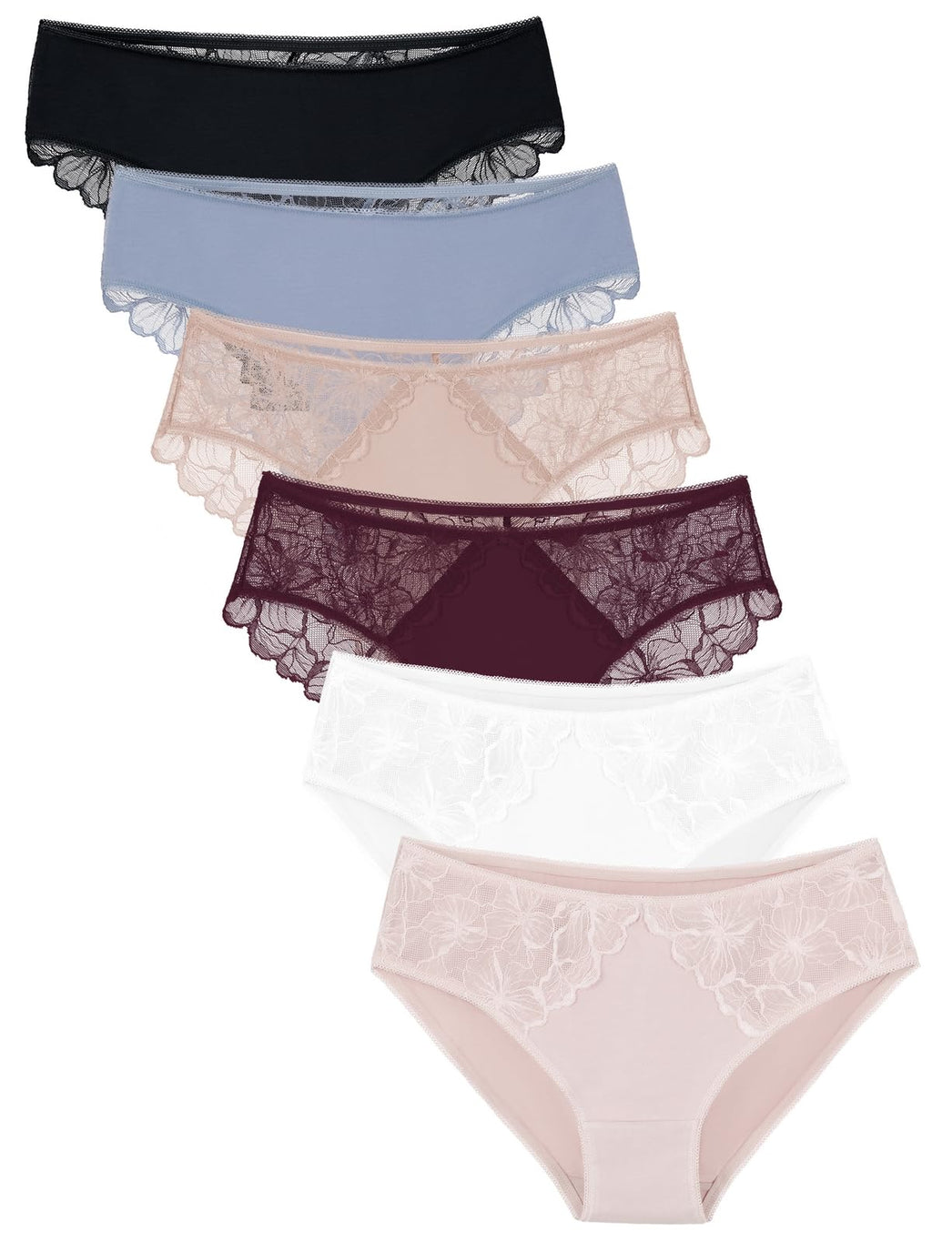 Channo Bragas de Encaje Mujer de Algodón - Cómodas, Transpirables, Diseño Elegante