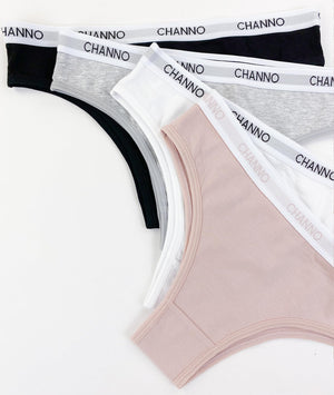 Channo Bragas Brasileñas de Algodón Lisas con Acabado Fino Que No Marca - (Pack 6)