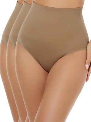 Channo Braga Faja Reductora Cintura Alta, Elásticas, Cómodas y Transpirables, Efecto Moldeador - (Pack 3)