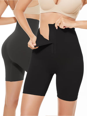 Channo Faja Pantalón Reductora y Moldeadora de Figura, Cintura Alta con Corchetes - (Pack 2)