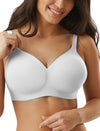 Channo Sujetador Sin Costuras para Mujer: Tejido de Nylon Efecto Invisible Sin Aros Suave Cómodo Tirantes Ajustables y Elásticos