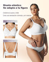 Channo Sujetador Sin Costuras para Mujer: Tejido de Nylon Efecto Invisible Sin Aros Suave Cómodo Tirantes Ajustables y Elásticos