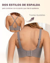 Channo Sujetador Sin Costuras para Mujer: Tejido de Nylon Efecto Invisible Sin Aros Suave Cómodo Tirantes Ajustables y Elásticos