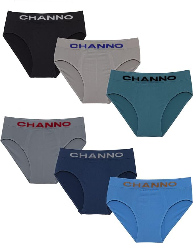 Channo Slips Calzoncillos Licra para Hombre, Invisibles, Cómodos y Suaves - (Pack 6)