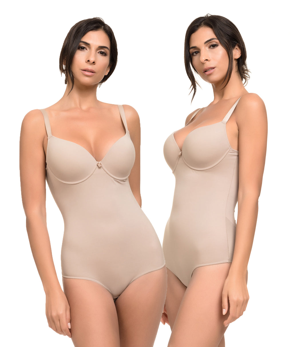 Pack de 2 Body Reductor Mujer con Efecto Invisible Moldeador Licra Body Shaping, con Apertura Inferior