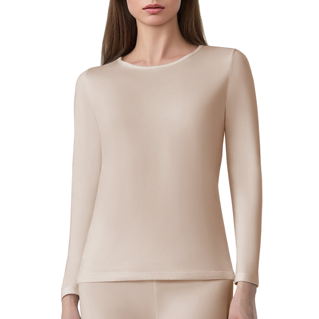Channo Camiseta Interior Térmica para Mujer: Suave Cómoda y Transpirable para Deporte Vida Cotidiana y Actividades