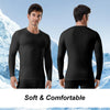 Channo Ropa Interior Térmica para Hombre: Camiseta de Manga Larga Elástica y Transpirable Climas Fríos