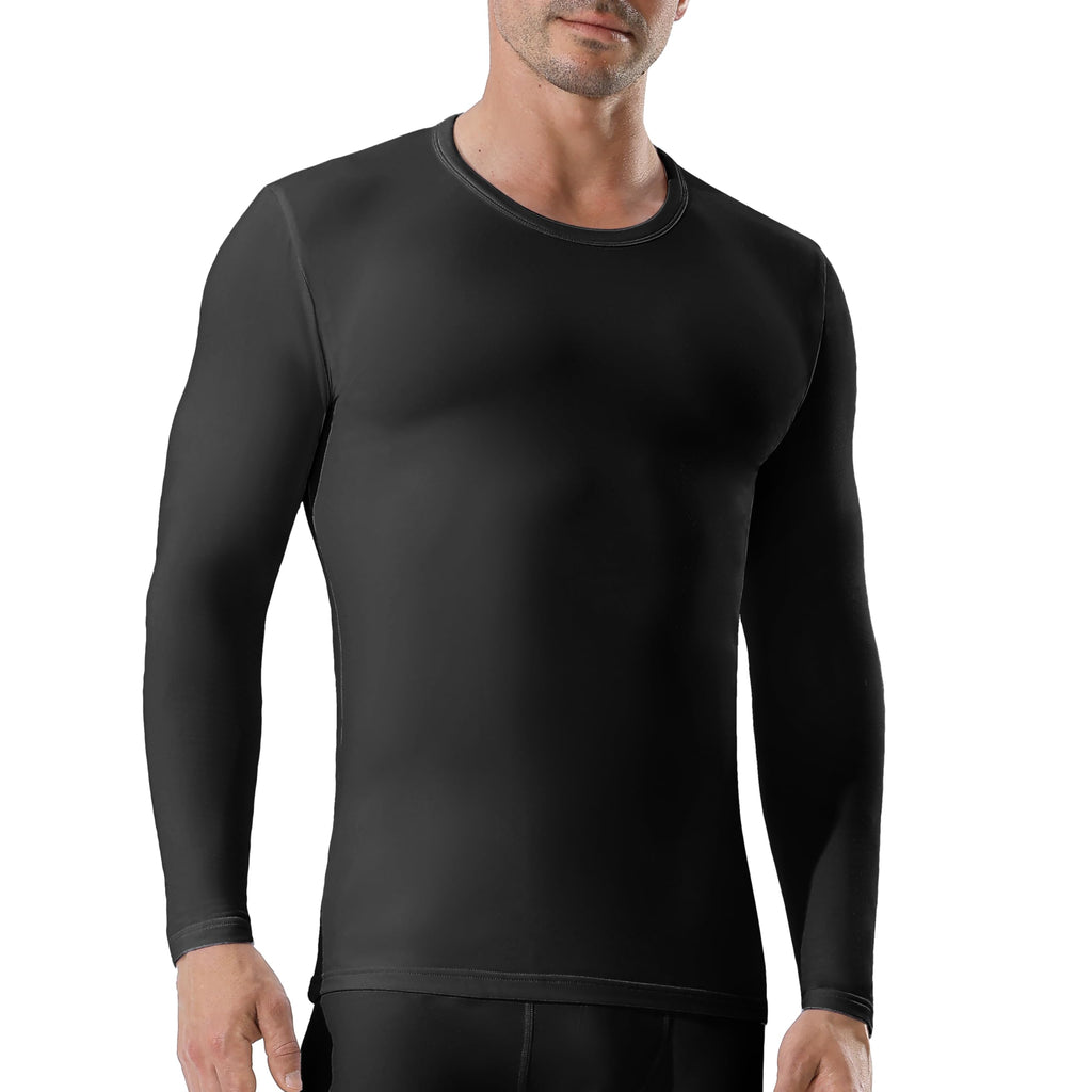 Channo Ropa Interior Térmica para Hombre: Camiseta de Manga Larga Elástica y Transpirable Climas Fríos
