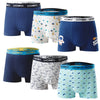 Calzoncillos Boxer Niño de Algodón, Lisos o con Estampado - (Pack de 6)