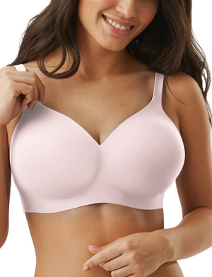 Channo Sujetador Sin Costuras para Mujer: Tejido de Nylon Efecto Invisible Sin Aros Suave Cómodo Tirantes Ajustables y Elásticos