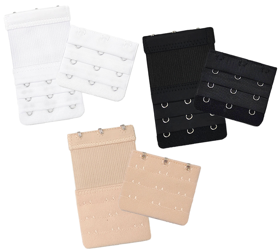 Extensores Para Sujetador | Pack De 6 Unidades (3 De 2 Ganchos Y 3 De 3 Ganchos) | Elásticos Suaves | Ideales Para Embarazo Y Comodidad Diaria