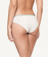 Braga bikini algodón estampado liso y palmeras trasera - CHANNO Woman