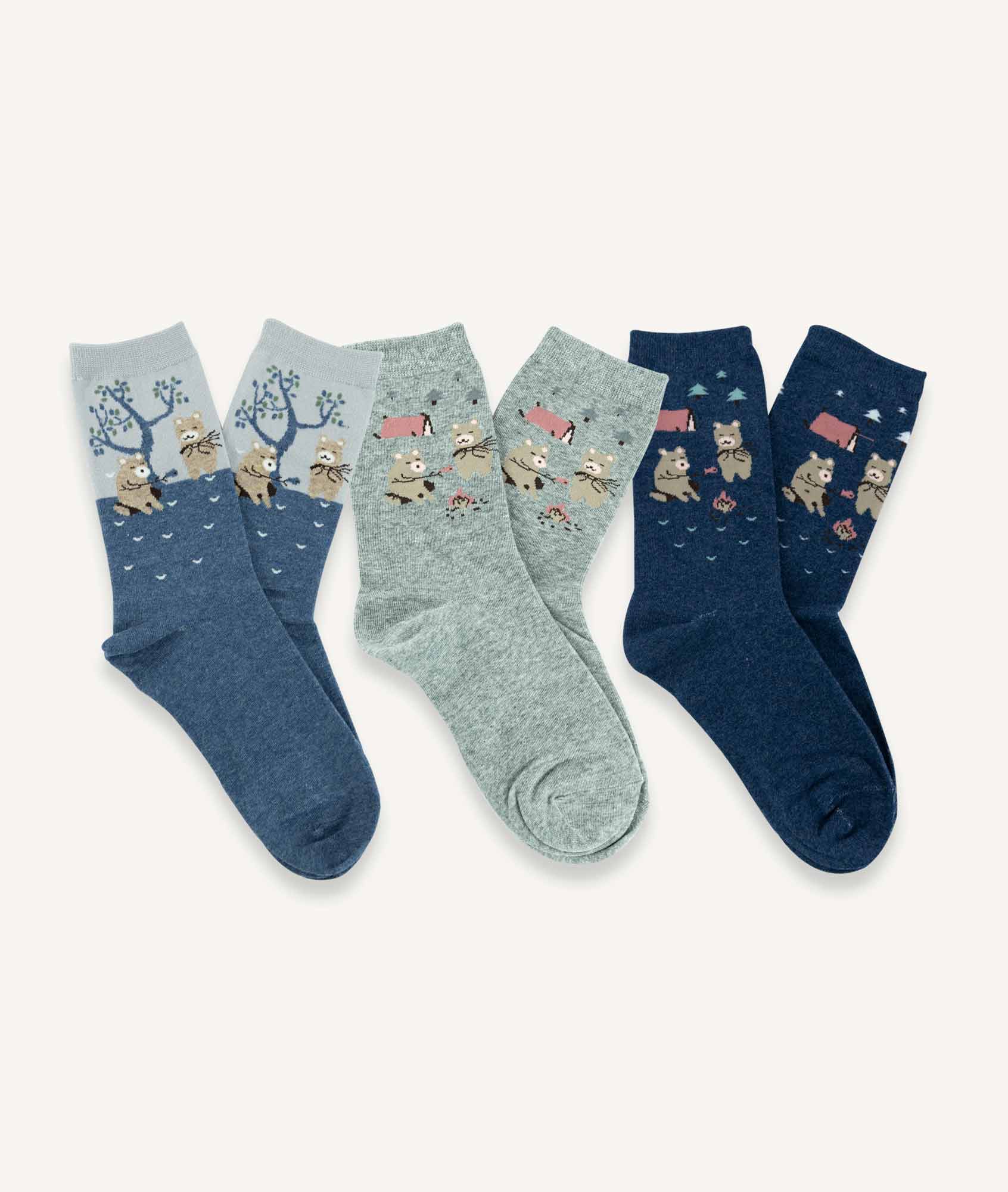 Calcetines largos Mujer (Pack de 3 pares) Oso - Channo Woman