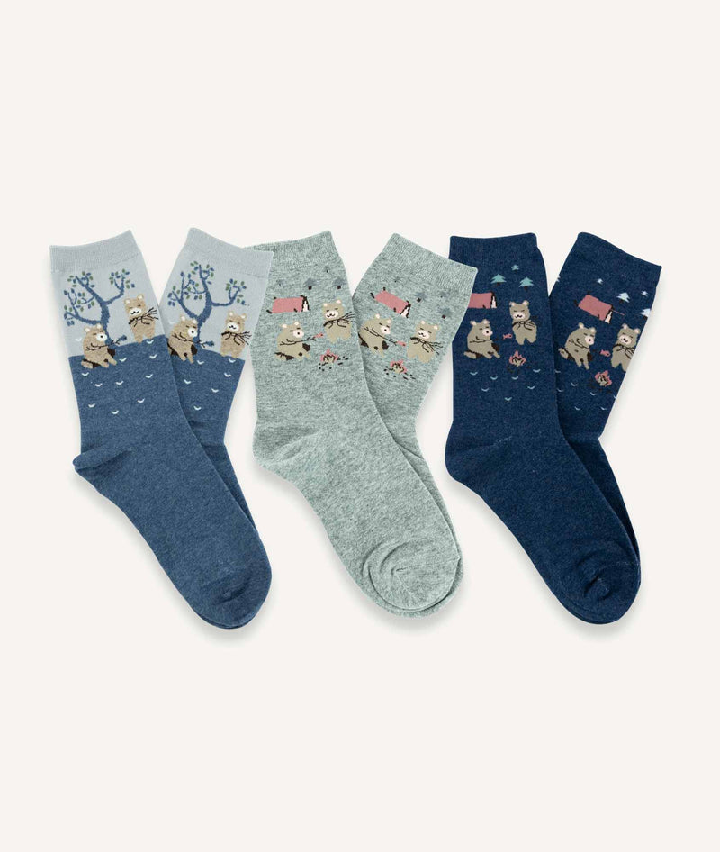 Calcetines largos Mujer (Pack de 3 pares) - Oso