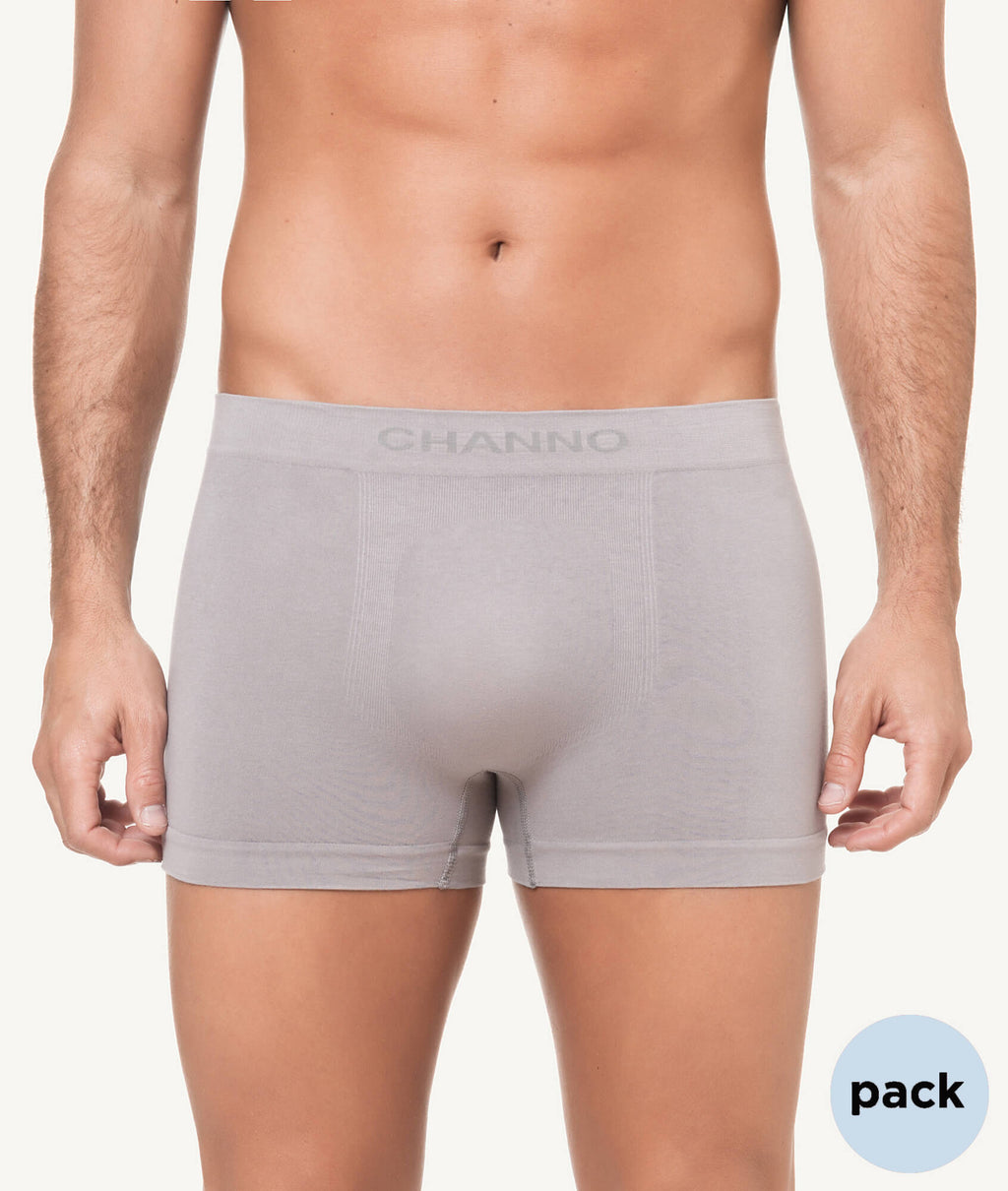 Calzoncillos boxer algodón sin costura color uniforme PACK - CHANNO Man