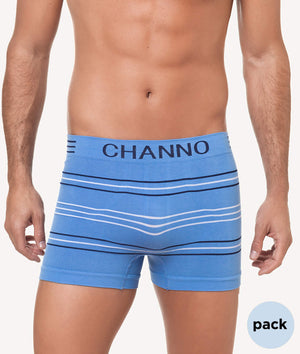 Calzoncillos boxer algodón sin costura rayas horizontales PACK - CHANNO Man