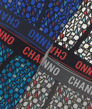 Calzoncillos boxer cortos algodón estampado logo CHANNO pack - CHANNO Man