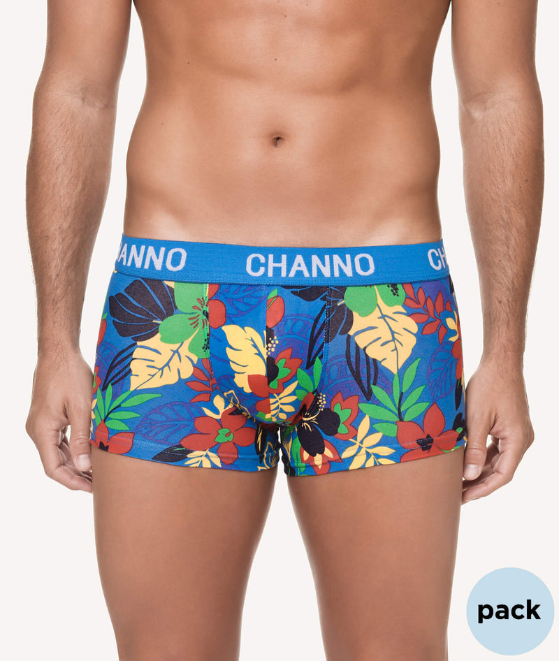 Calzoncillos boxer cortos algodón motivo floral PACK - CHANNO Man