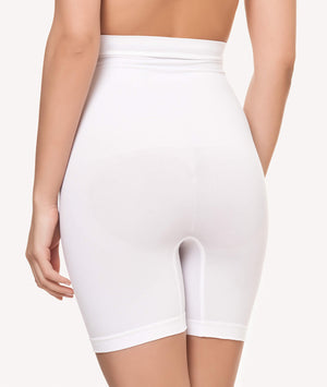 Culotte faja pantalón reductora liso sin costura blanco trasera - CHANNO Woman